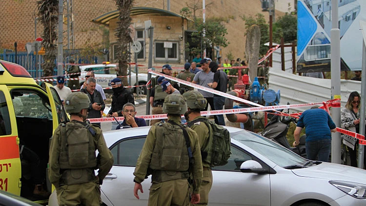 זירת הפיגוע באזור התעשייה אריאל