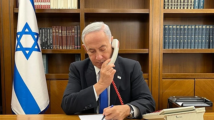 בנימין נתניהו בלשכת ראש הממשלה