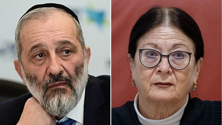נשיאת בית המשפט העליון אסתר חיות ושר הפנים והבריאות אריה דרעי