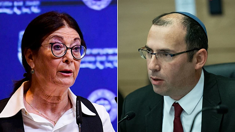 יו"ר ועדת חוק, חוקה ומשפט ח"כ שמחה רוטמן ונשיאת בית המשפט העליון אסתר חיות