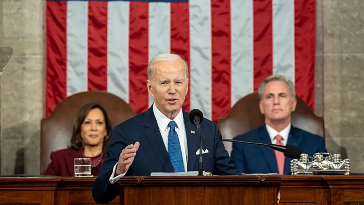 נשיא ארה"ב ג'ו ביידן נושא את נאום מצב האומה