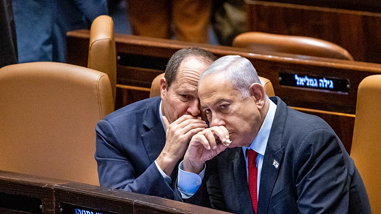 רה"מ נתניהו והשר ניר ברקת במליאת הכנסת