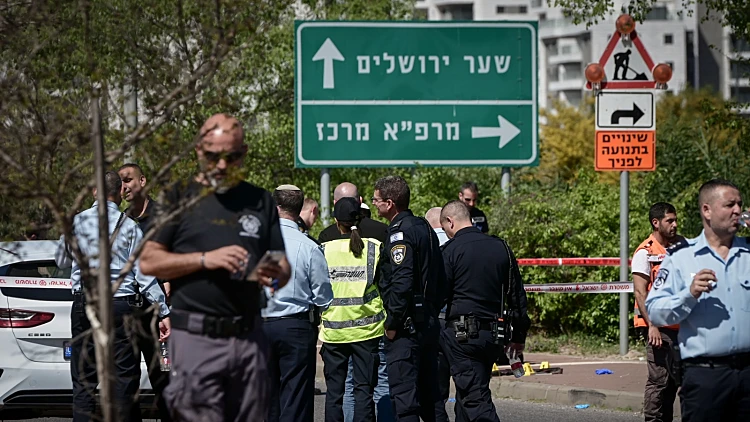 זירת הפיגוע בצומת צריפין