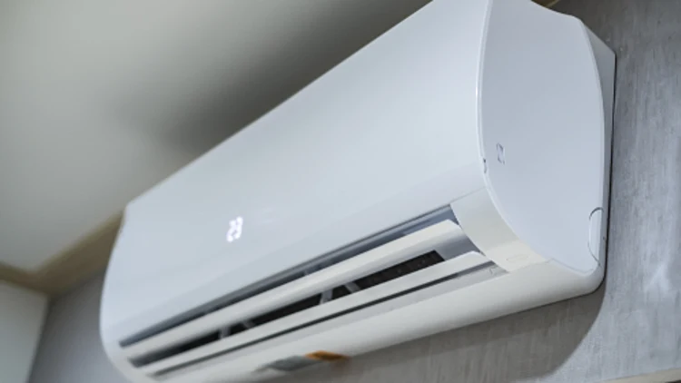 Inverter,air,conditioner,install,on,modern,grey,wall,colors,interior