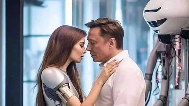 מה עומד מאחורי התמונות הביזאריות של אילון מאסק מנשק רובוטיות? | רשת 13