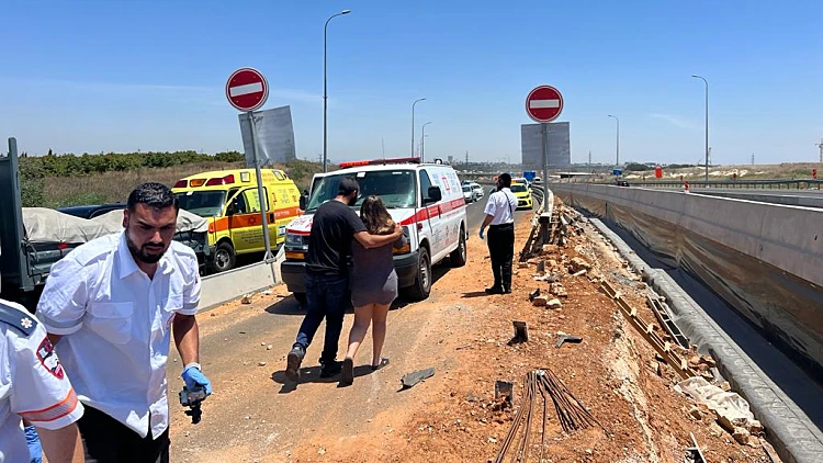 איילון, כביש 20, זירת התאונה סמוך למחלף חוף השרון