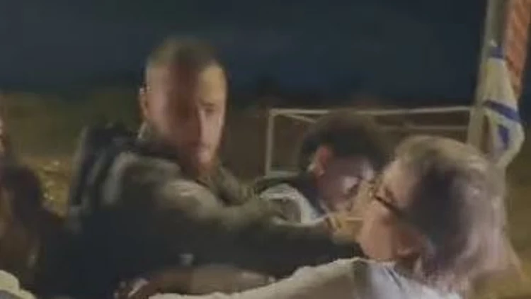 תיעוד: שוטרי מג"ב פינו באלימות מפגינים בשומרון