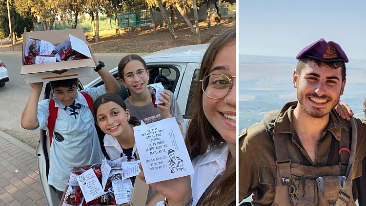 קיבוץ מירב, מחלקים עוגות לזכרו של סמ"ר שילה אמיר