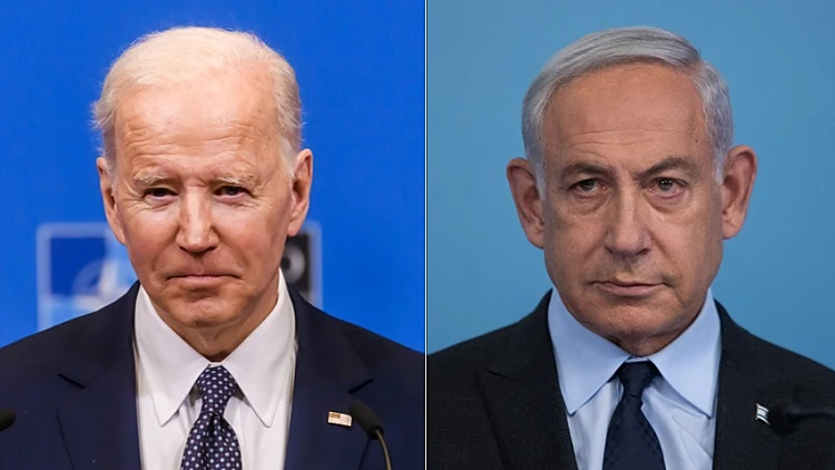 נשיא ארצות הברית ג'ו ביידן וראש הממשלה בנימין נתניהו