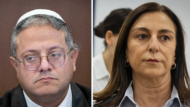 נציבת שב"ס רב-גונדר קטי פרי והשר בן גביר