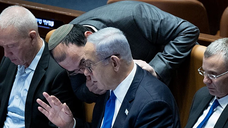 נתניהו, לוין, רוטמן וגלנט בכנסת