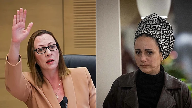 חברות הכנסת יוליה מלינובסקי ולימור סון הר מלך