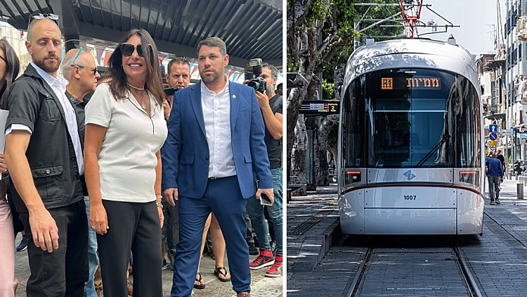 לקול קריאות "בושה": רגב בנסיעת המבחן של הרכבת הקלה בגוש דן