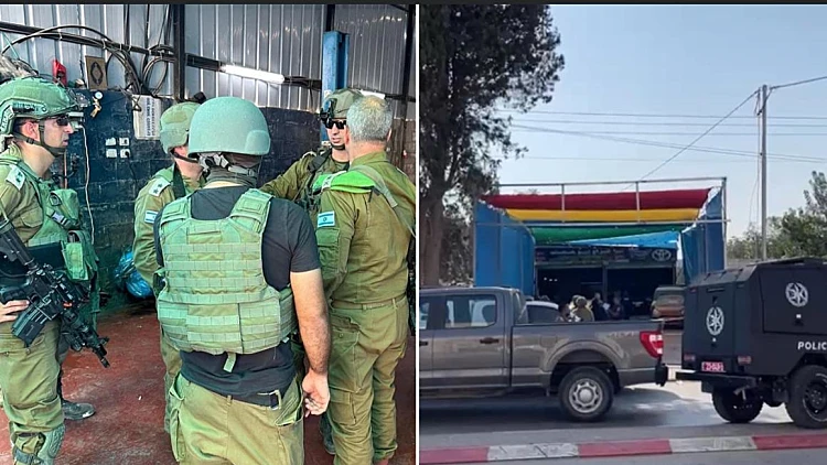 כוחות צה"ל בזירת הפיגוע בחווארה