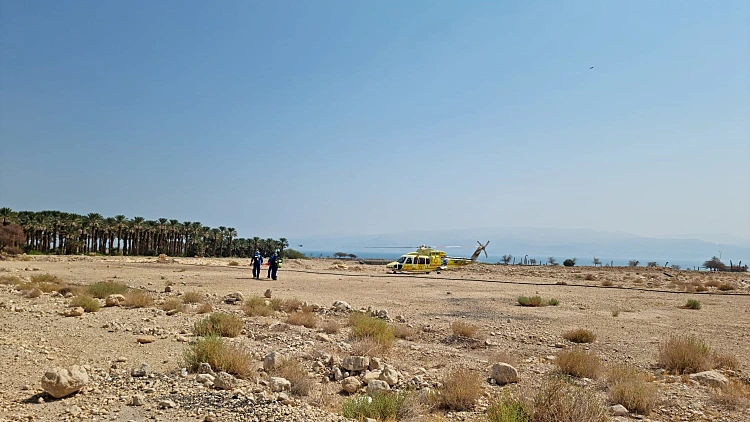 מסוק חילוץ באזור ים המלח
