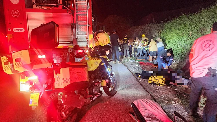 בן 25 התהפך עם רכבו ונהרג ליד הכנרת, 4 צעירים נוספים נפצעו