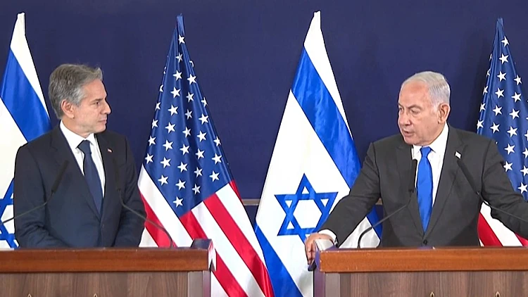 בלינקן בהצהרה לצד נתניהו: "מגיע לכאן לא רק כשר החוץ, אלא כיהודי"