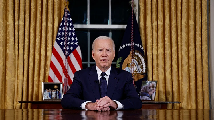 הנשיא ביידן בנאום לאומה האמריקנית מהחדר הסגלגל