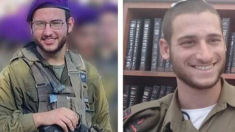 מימין: סרן לירן שניר, סמ"ר איתן דב רוזנצוויג