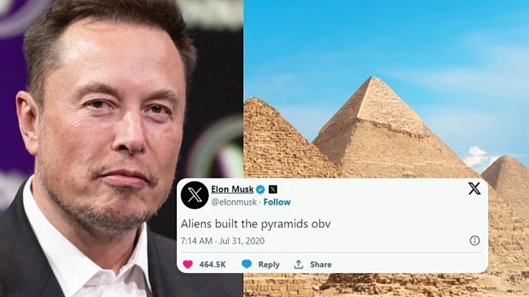 לאחר הביקור בעוטף: אילון מאסק שוב מערבב פירמידות וחייזרים