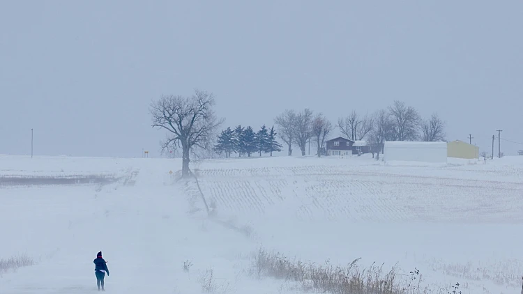 "קשה להתרגל לשלג". גל קור קיצוני באיווה ארצות הברית