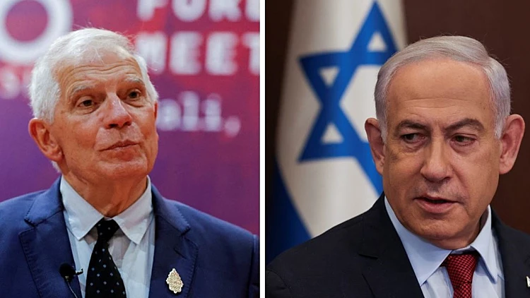 רה"מ בנימין נתניהו ושר החוץ האירופי ז'וזפ בורל