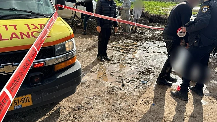 זירת התאונה ליד שפרעם