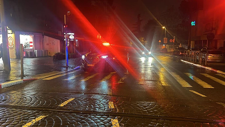 זירת התאונה בירושלים