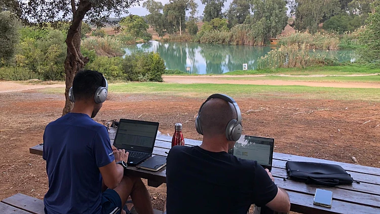 open space בגן לאומי ירקון מתחם תל אפק