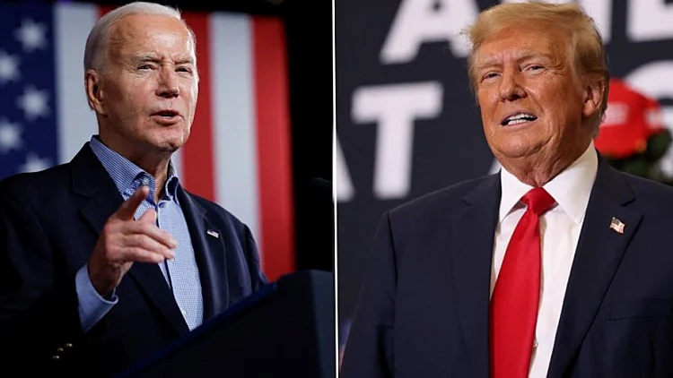 הנשיא ג'ו ביידן והנשיא לשעבר דונלד טראמפ