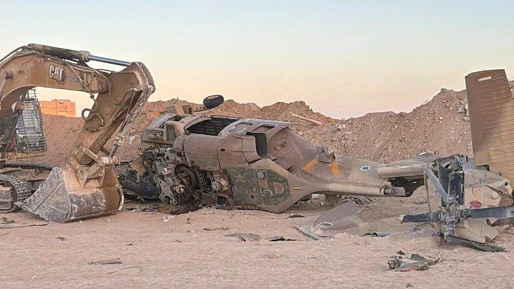 אסון ברפיח: שני לוחמים נהרגו בהתרסקות מסוק, 7 נפצעו