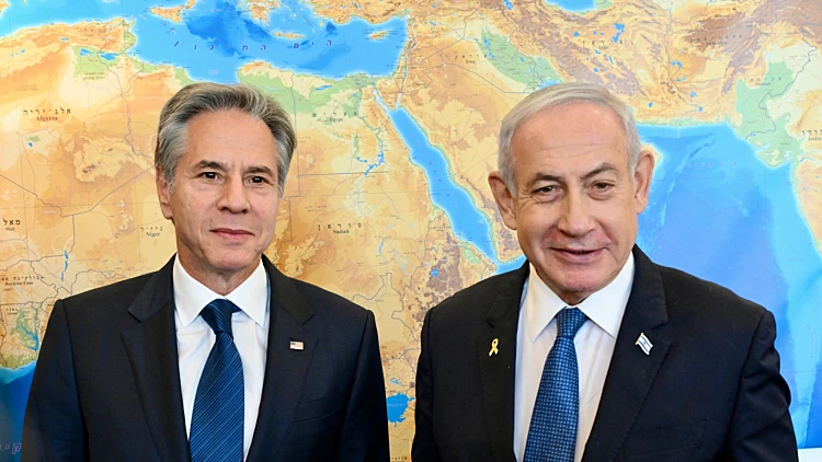 נתניהו נפגש עם בלינקן: דנו באיום האיראני, בלחימה בלבנון ובחטופים