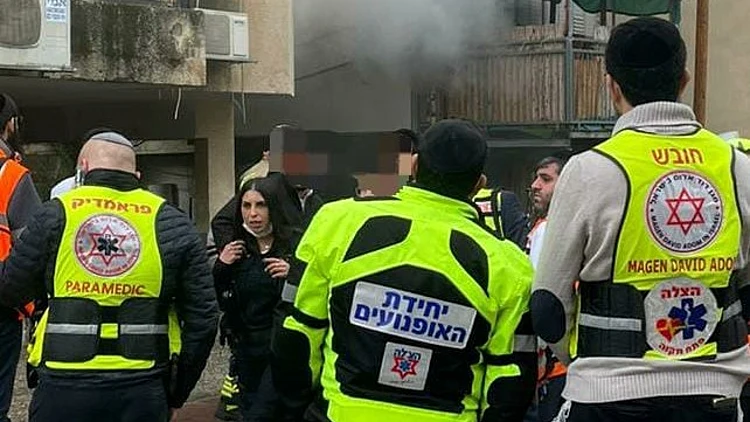 זירת השריפה בבני ברק