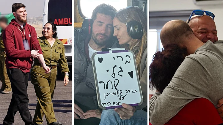 אחרי 498 ימים בשבי: סשה, שגיא ויאיר חזרו הביתה