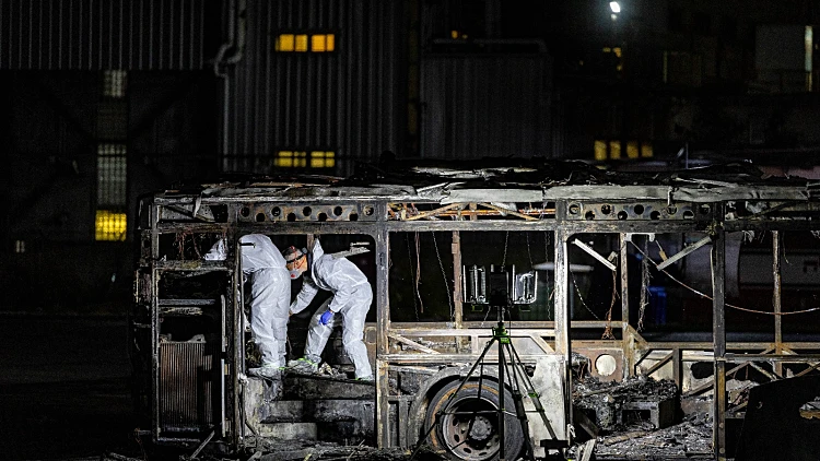 זירת פיצוץ האוטובוסים בבת ים