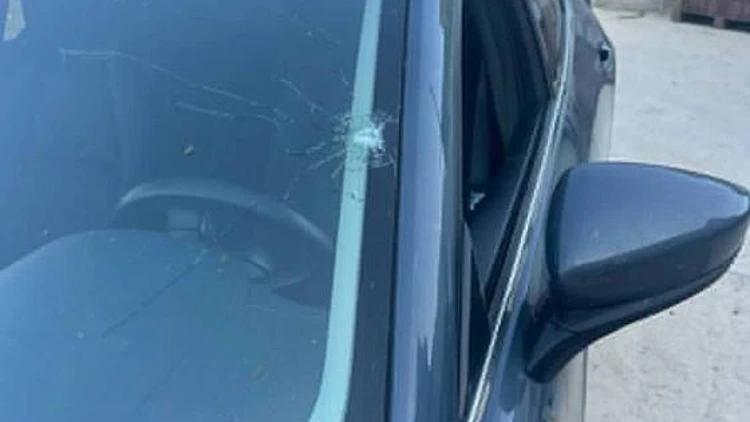 הרכב שנפגע מירי באביבים שבגליל העליון