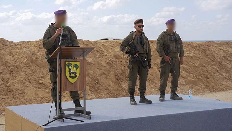 טקס חילופי מח"ט צפונית אוגדת עזה ברצועה
