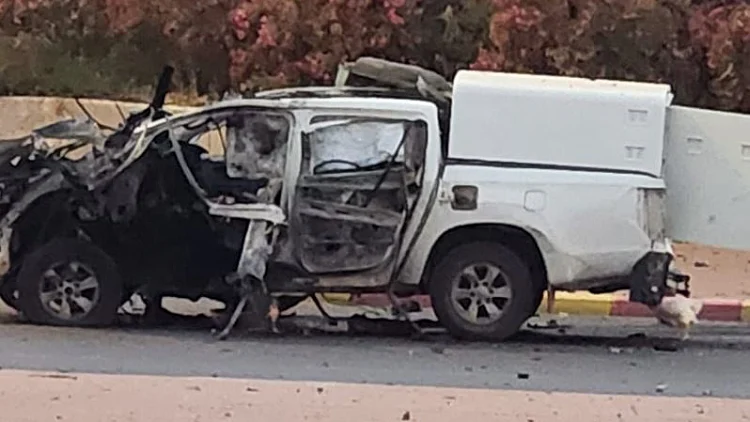 הרכב שהתפוצץ בנס ציונה