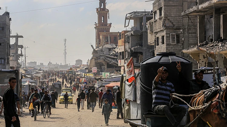 רחוב בעזה בזמן המלחמה