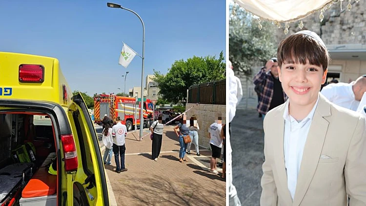 זירת השריפה ואיתי שמאי שנספה בה