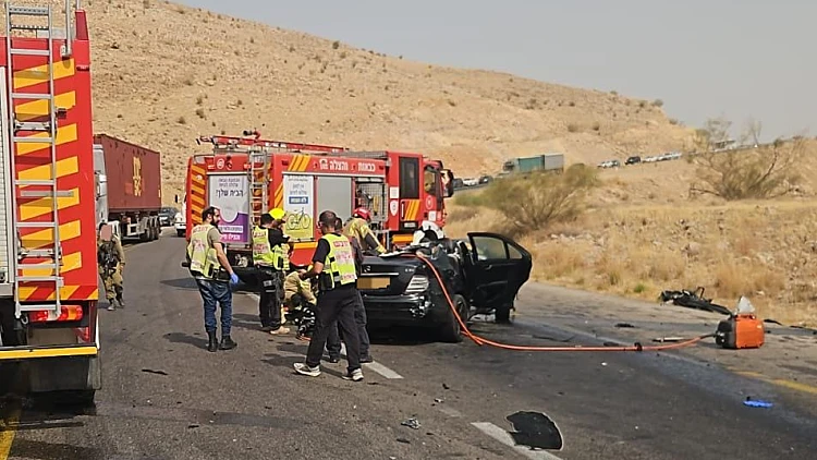 זירת התאונה בבקעה