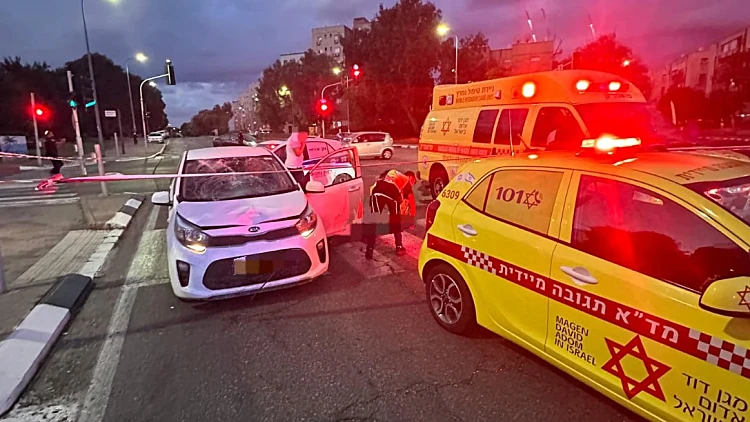 זירת תאונה בנתניה. ארכיון