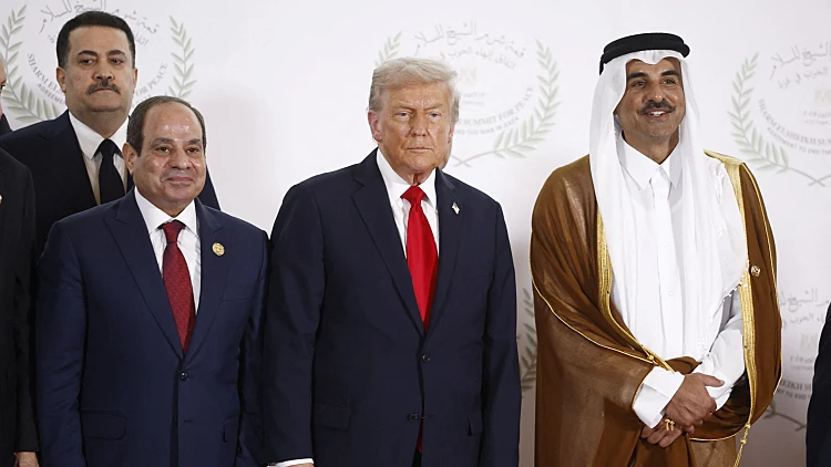 הנשיא טראמפ, נשיא מצרים א-סיסי ואמיר קטר אאל ת'אני בשארם א-שייח'