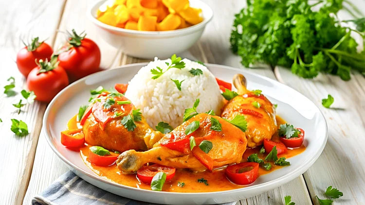 עוף ברוטב עגבניות