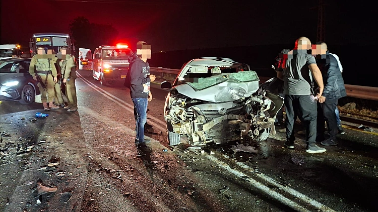 זירת התאונה בדרום הר חברון