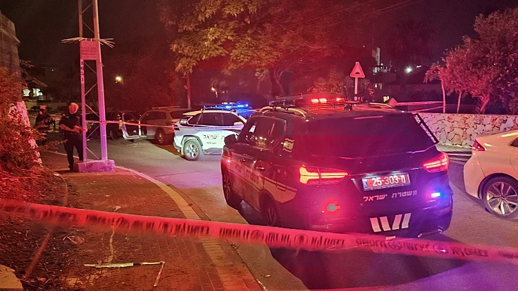 זירת הרצח בחדרה