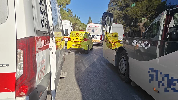 זירת התאונה בירושלים