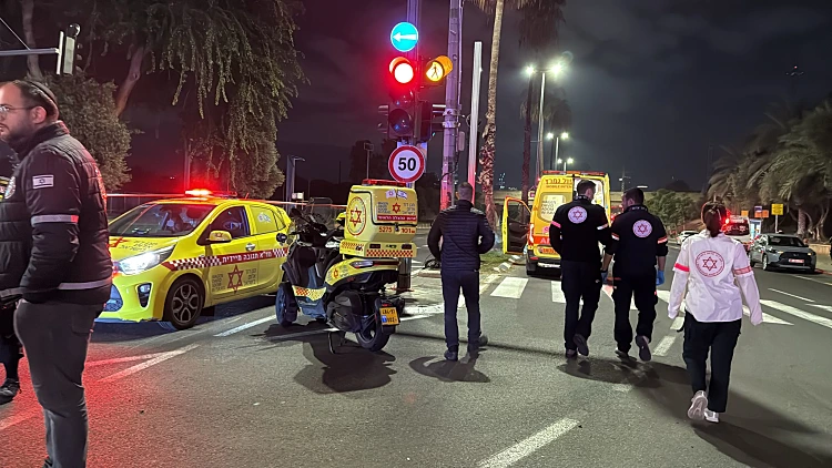 זירת התאונה בשדרות רוקח בת"א