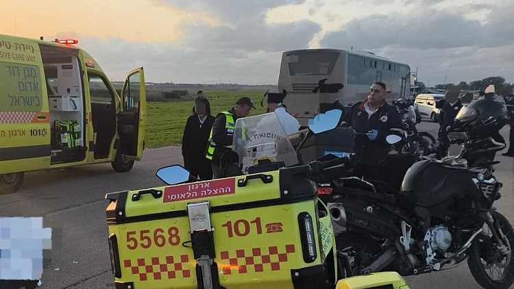 זירת התאונה ליד קריית גת