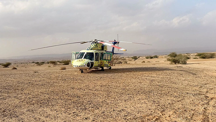 מסוק מד"א בים המלח. ארכיון